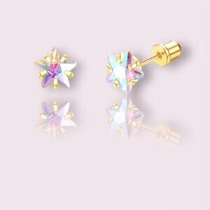 Hypoallergenic Iridescent Star Stud Earrings